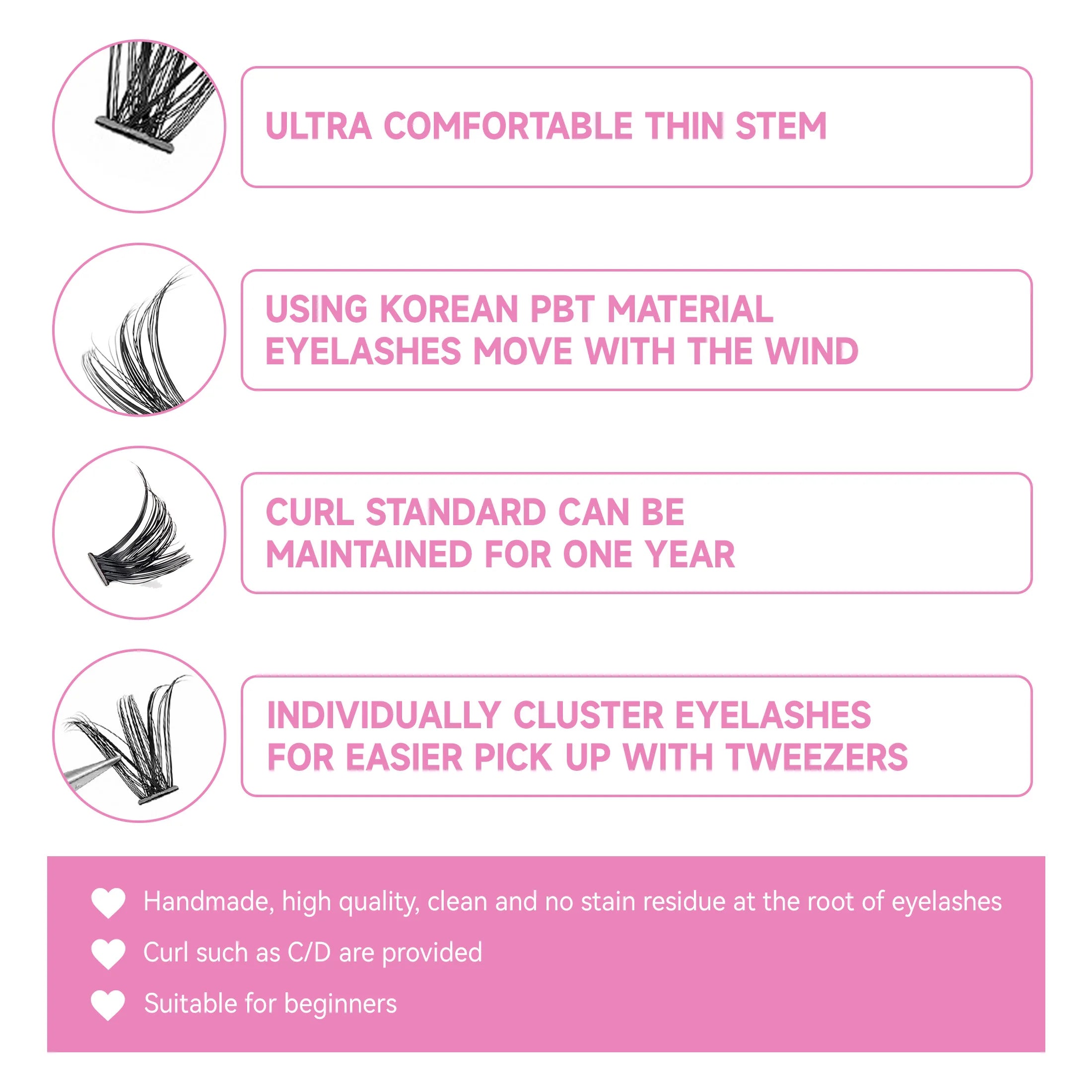 DIY Lashes Extension Kit Eyelashes 40D 8-16mm 240PCS Clusters Lash Bond and Seal Makeup Tools for Gluing  Lashes Gluing Glue
