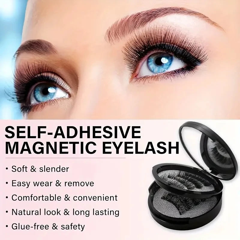 8pcs Magnetic Eyelash Kit Natural False Lashes Waterproof Eyelashes Extension Kit Reusable Wispy False Eyelashes Makeup Tools