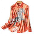 S-3XL Vintage Women Shirt Slim Autumn Long Sleeve Luxury Print Blouses Casual Tops Elegant Blusas рубашка женская قمصان وبلو